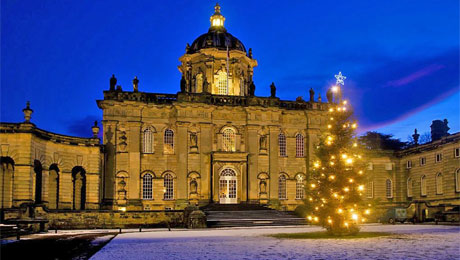 Yorkshire's premier stately home and gardens decorated for Christmas