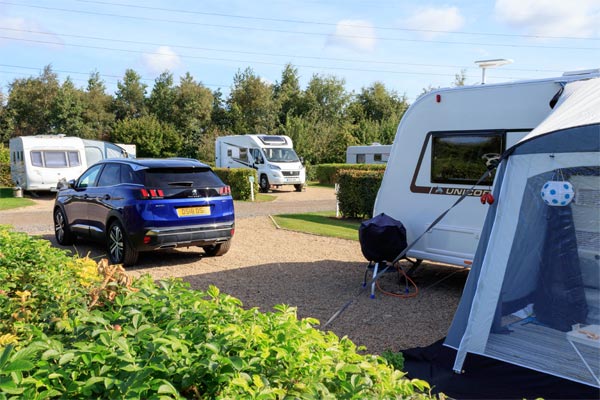 Caravan and Motorhome Pitches at York Caravan Park, the only 5-Star Touring Caravan Park Exclusively for Adults in York City, North Yorkshire